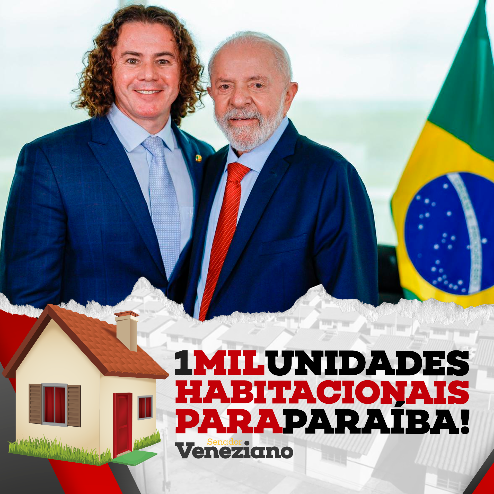 Veneziano agradece ao presidente Lula e ao ministro Jader Filho por atenderem mais uma solicitação sua em favor da Paraíba