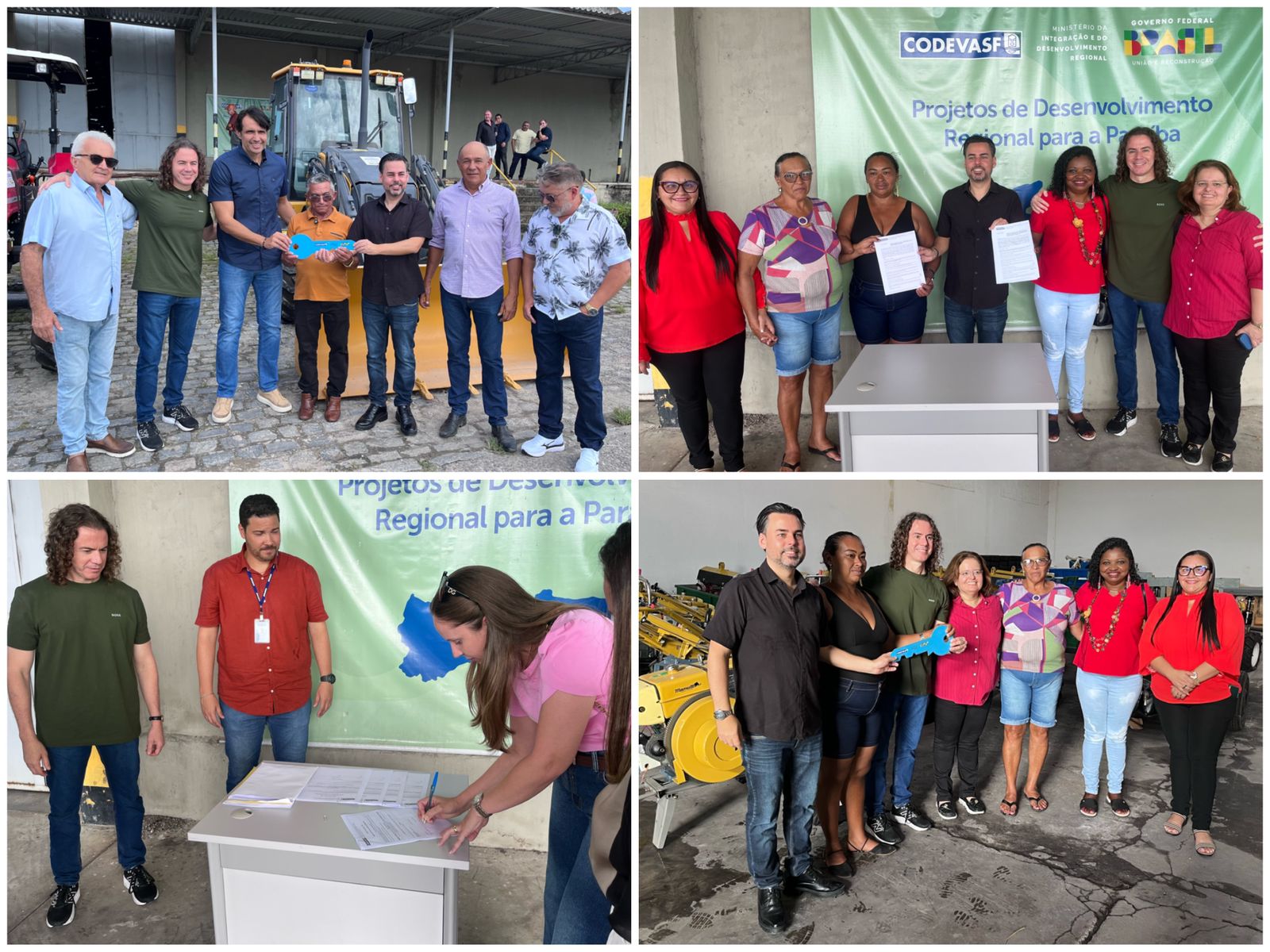 Veneziano entrega máquinas agrícolas para três associações em São Gonçalo e Alagoa Grande, em parceria com a Codevasf