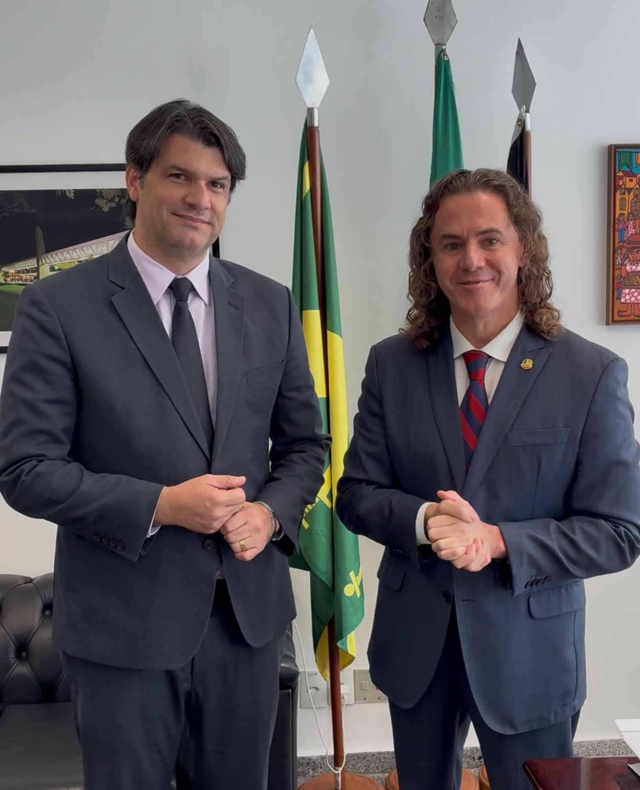 Prefeito Léo Bezerra é recebido por Veneziano e agradece apoio às demandas de João Pessoa