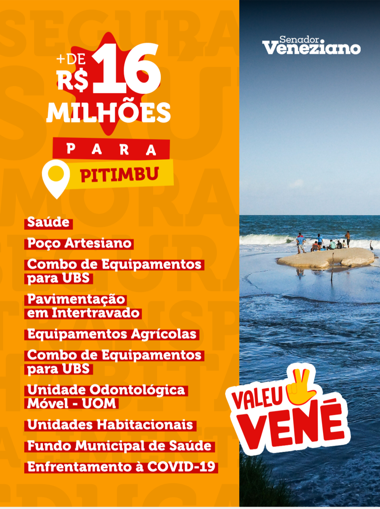Veneziano destina cerca de R$ 17 milhões para Pitimbu