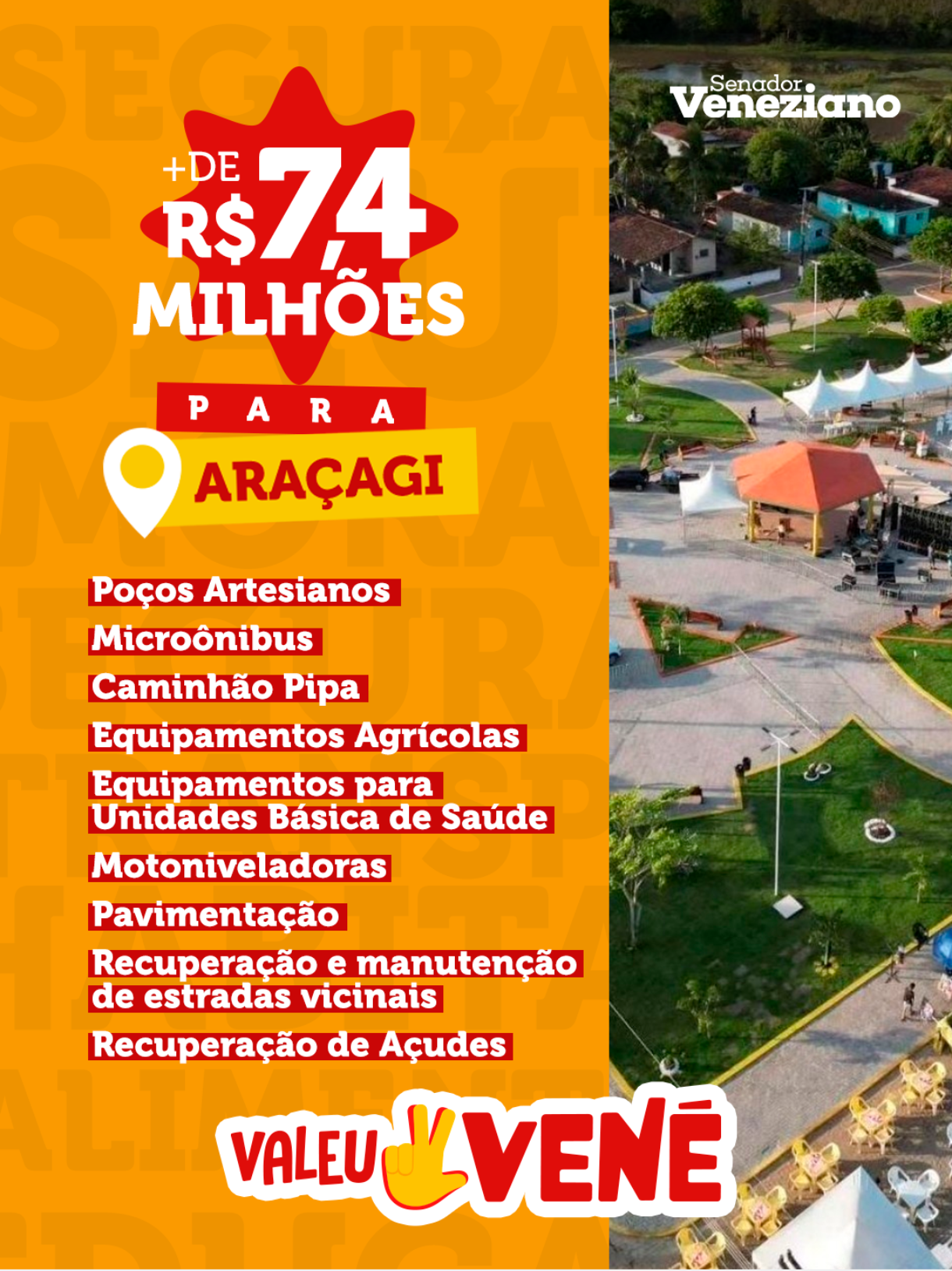 Parabéns, Araçagi! Mais de R$ 7,4 milhões para celebrar os 67 anos da cidade com trabalho e resultados