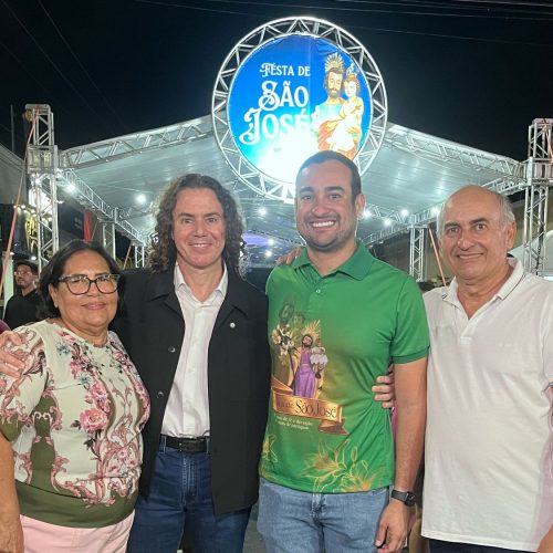 Veneziano é recebido por lideranças e participa da Festa do Padroeiro São José, em São José do Sabugi