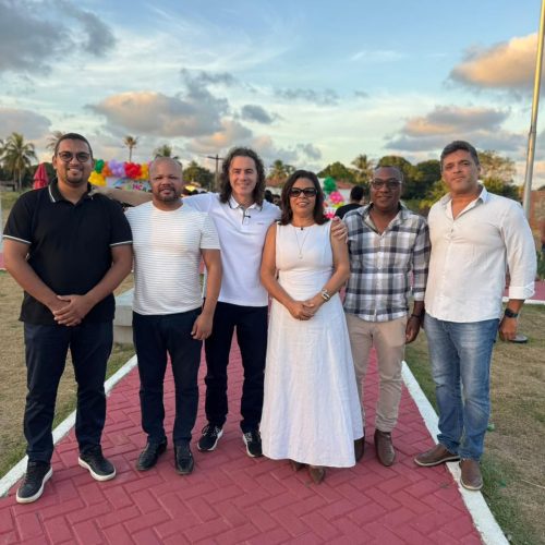 Veneziano participa de entrega de obras com recursos de suas emendas em Pitimbu e prefeita reafirma compromissos