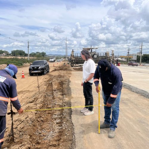 Na quarta-feira de cinzas, Veneziano inspeciona duplicação da R 230 em Campina Grande e garante recursos para cumprir cronograma da obra